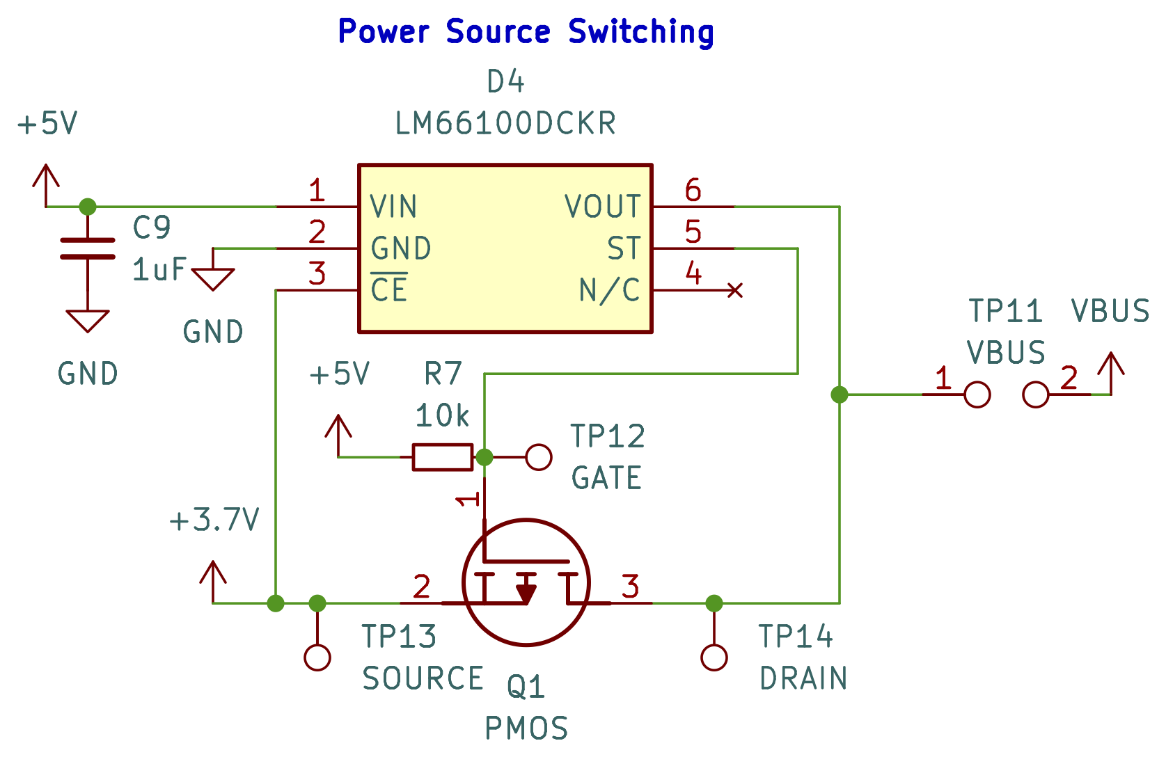A schematic diagram detailing the power source switching mechanism.